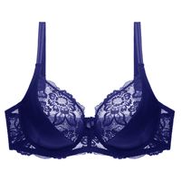 Fashion Lace Large Size Push Up Thin Breathable Adjustable Steel Ring Bras main image 6