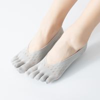 Women's Velvet Summer Mesh Breathable Invisible Silicone Lace Five-finger Stocks sku image 4