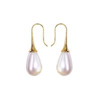 Fashion Simple Cute Water Drop Pearl Pendant Earrings sku image 1
