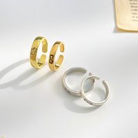 Fashion Simple Cartoon Bone Puppy Copper Switchable  Index Finger Ring Couple main image 5