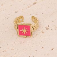 Novel Fashion Cross Daisy Stainless Steel Personality Ring main image 3