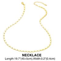 Copper 18k Gold-plated Small Square Snake Bones Chain Necklace sku image 2