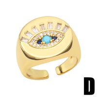 New Dog Pattern Colorful Dripping Oil Copper 18k Gold-plated Adjustable Ring sku image 4