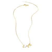 Mode Brief Mama Mama Anhänger Herz Kupfer 18k Gold-überzogene Intarsien Farbe Zirkon Halskette main image 3