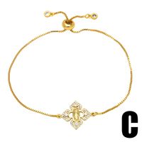 Copper 18k Gold-plated Virgin Mary Handmade Beaded Pearl Adjustable Bracelet sku image 2