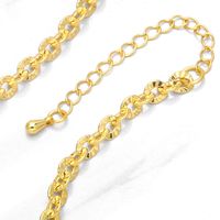 Simple Circle Chain Copper 18k Gold-plated Necklace Bracelet main image 3