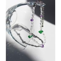Korean Fresh Mori Transparent Crystal String Beads Clavicle Chain Niche Design Stone Necklace Same Bracelet 614 main image 5