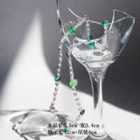 Korean Fresh Mori Transparent Crystal String Beads Clavicle Chain Niche Design Stone Necklace Same Bracelet 614 sku image 2