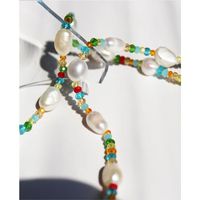Nette Feinen Bunten Kristall String Perlen Schlüsselbein Kette Perle Halskette Armband Ohrringe main image 5