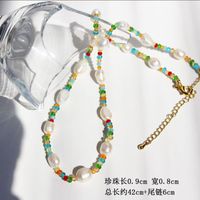 Nette Feinen Bunten Kristall String Perlen Schlüsselbein Kette Perle Halskette Armband Ohrringe sku image 3