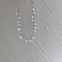 Color Crystal String Beads Fashion Necklace sku image 1