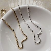Fashion Small Ice Cube Simple Clavicle Chain Alloy Bracelet Necklace main image 2