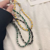 Hip Hop Style Leather Chain Woven Multicolor Necklace Choker main image 1