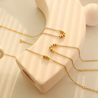 Classique Chanceux Petites Perles Mode Cheville En Acier Titane Matériel Plaqué Or 18k main image 1