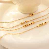 Classic Lucky Small Beads Fashion Anklet Titanium Steel Material Plated 18k Gold main image 3
