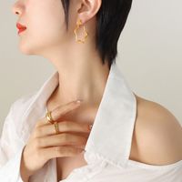 Fashion Geometric Titanium Steel Gold-plated Stud Earring main image 2