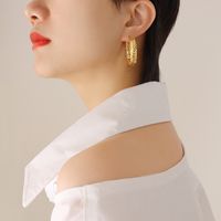 Mode Weizen Ohrringe Titan Stahl Gold Überzogene Ohr Clip Zubehör Großhandel main image 3