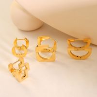 Accessories Fashion Geometric Gold Plated Titanium Steel Ear Clip main image 4