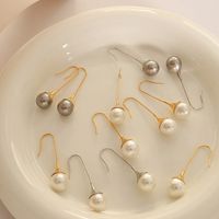 Fashion Titanium Steel Gold Plated Ear Clip Imitation Pearl main image 3