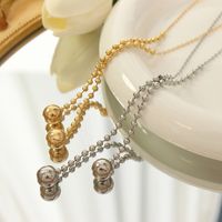 Jewelry Bundle Ball Pendant Female Clavicle Necklace Titanium Steel 18k Gold main image 1