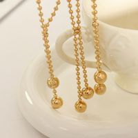 Jewelry Bundle Ball Pendant Female Clavicle Necklace Titanium Steel 18k Gold main image 4