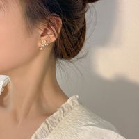 Mode Einfache Ohrringe Wasser Tropfen Diamant Blume Ohrringe main image 3