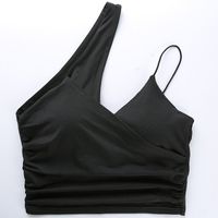 2022 Sommer Neue Frauen Sexy Unregelmäßigen Plissee Strap Backless Cropped Top main image 4