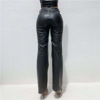 Women's Casual Full Length Zipper Wide Leg Pants main image 3