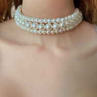 Mode Böhmischen Stil Perle Perlen Multi-schicht Kurze Halskette Ornament main image 1