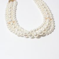 Fashion Bohemian Style Pearl Beaded Multi-layer Short Necklace Ornament main image 4