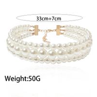 Fashion Bohemian Style Pearl Beaded Multi-layer Short Necklace Ornament main image 2