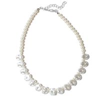 Fashion Irregular Shaped Pearl Single Layer Pearl Necklace Ornament Female sku image 1