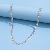 Fashion Retro Geometric Metal Necklace Short Simple Clavicle Chain Accessories main image 2