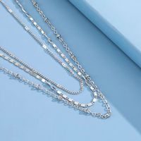 Fashion Retro Geometric Metal Necklace Short Simple Clavicle Chain Accessories main image 5
