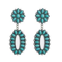 European And American Fashion Turquoise Metal Alloy Earrings main image 6
