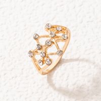 Simple Jewelry Woven Hollowed Single Ring Alloy Geometric Ring sku image 1