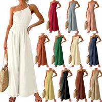 Women's Beach Casual Solid Color Single Cami Jumpsuits main image 6