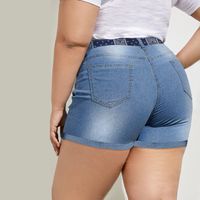 Jeans  Large Size Plus Stretch Patch Women's Denim Shorts main image 2