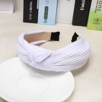 Solid Color Knit Hair Accessories Cross Stripes Knotted Headband Nhou128659 sku image 11