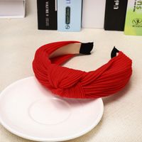 Solid Color Knit Hair Accessories Cross Stripes Knotted Headband Nhou128659 sku image 10