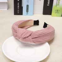 Solid Color Knit Hair Accessories Cross Stripes Knotted Headband Nhou128659 sku image 12