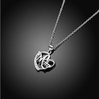 Mode Coeur Forme Lettre Maman Pendentif Clavicule Chaîne Collier sku image 2