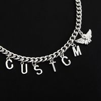 Einfache Engel Einzigen Schicht Custcm Kreative Buchstaben Anhänger Legierung Halskette main image 4