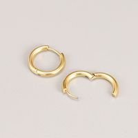 Fashion Simple Small Titanium Steel 18k Gold Plating Women's Ear Clip Earrings main image 1