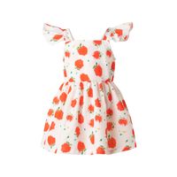 Fashion New Girls' Summer Fruit Printing Slip Sweet Dress sku image 3