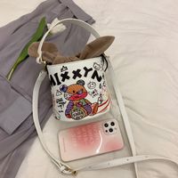 Fashion New Graffiti Letter Bucket Portable Messenger Bag main image 5