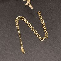 Fashion Sweet Cross Chain 18k Gold Titanium Steel Bracelet For Women main image 7