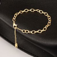 Fashion Sweet Cross Chain 18k Gold Titanium Steel Bracelet For Women main image 9