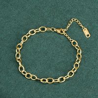 Fashion Sweet Cross Chain 18k Gold Titanium Steel Bracelet For Women main image 8