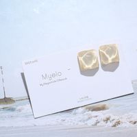 Glossy Retro Square Round Petals Baroque Pearl Stud Earrings For Women main image 1